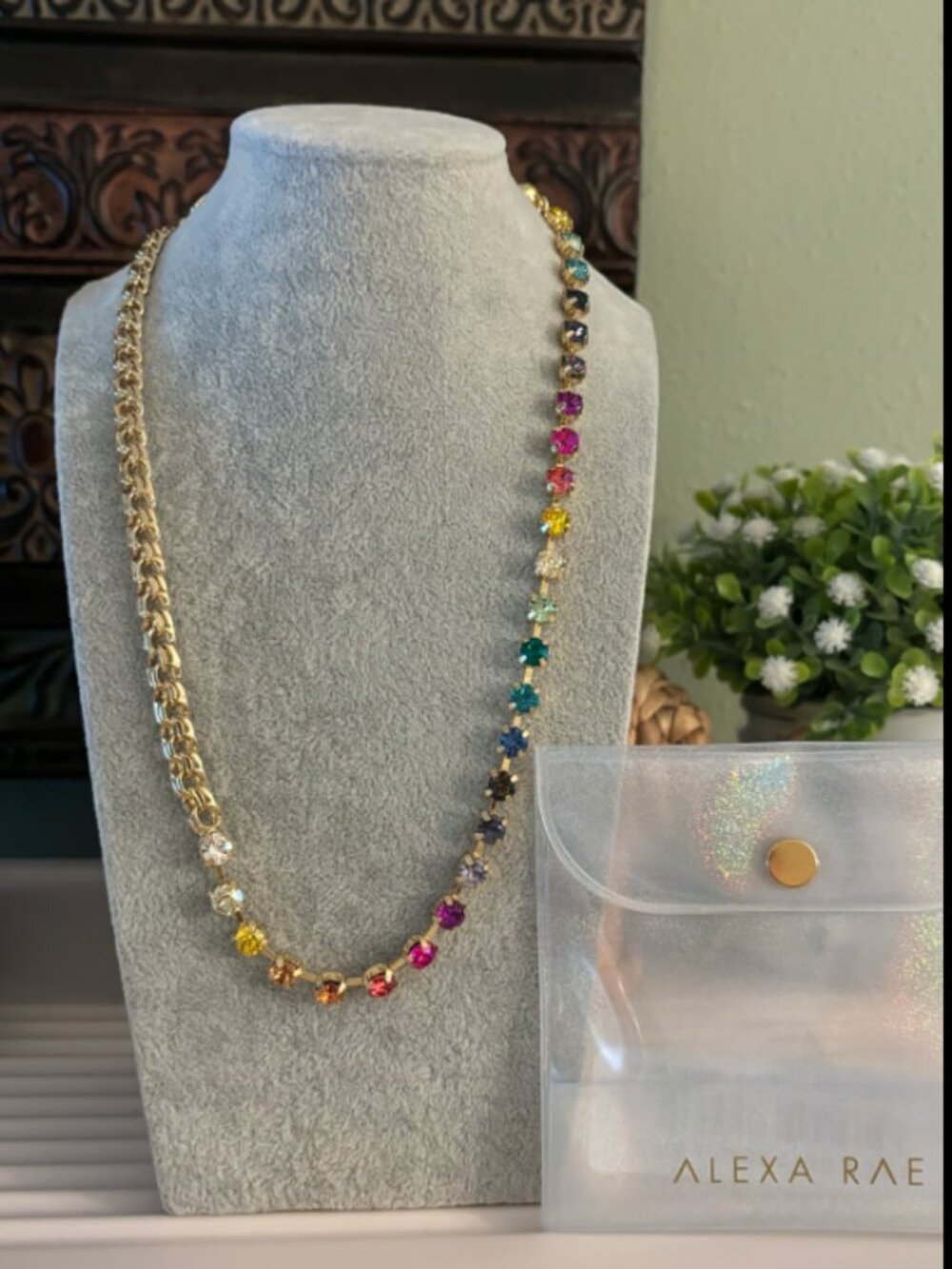 Bar by Alexa Rae All About Me Necklace- Gold Bright Multi
